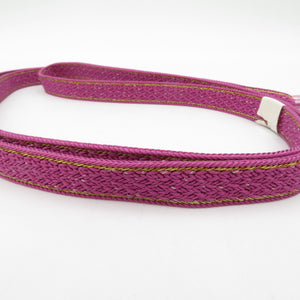 帯締め 2本セット 平組 組紐 絹100% ベージュ緑色 紫色 正絹 和装小物 帯〆 レディース 女性 長さ160cm
