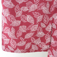 Load image into Gallery viewer, Komon Leaf Pattern Lined Collar Purple Purple Silk Silver Casual Kimono Studio 156cm