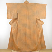 Load image into Gallery viewer, Komon Tanned Dyeing Purpose Lined Wide Collar Orange One Crest Crest Piles Pure Silk Casual Casual Kimono 155cm