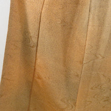 Load image into Gallery viewer, Komon Tanned Dyeing Purpose Lined Wide Collar Orange One Crest Crest Piles Pure Silk Casual Casual Kimono 155cm