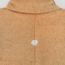 Load image into Gallery viewer, Komon Tanned Dyeing Purpose Lined Wide Collar Orange One Crest Crest Piles Pure Silk Casual Casual Kimono 155cm