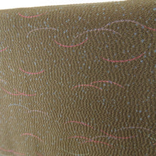 画像をギャラリービューアに読み込む, 道行 正絹 芝草文様 茶色 和装コート 着物用 ちりよけ カジュアル 身丈89cm