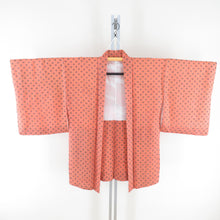 Load image into Gallery viewer, Haori Antique small Floral Pattern Pure Court Pure silk orange Retro Taisho Romance Kimono 83cm