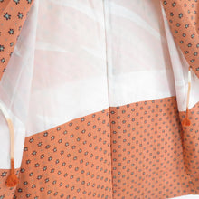 Load image into Gallery viewer, Haori Antique small Floral Pattern Pure Court Pure silk orange Retro Taisho Romance Kimono 83cm
