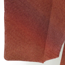 画像をギャラリービューアに読み込む, 道行 正絹 膨れ ぼかし文様 赤茶色 和装コート 着物用 ちりよけ カジュアル 丹後ちりめん 身丈86cm