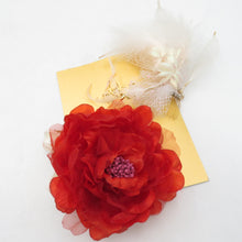 画像をギャラリービューアに読み込む, 髪飾り・かんざし 振袖用 2セット 赤系 橙系 成人式 卒業式 結婚式 フォーマル