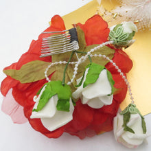 画像をギャラリービューアに読み込む, 髪飾り・かんざし 振袖用 2セット 赤系 橙系 成人式 卒業式 結婚式 フォーマル