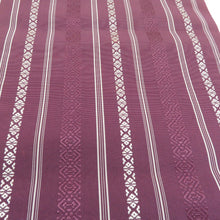 画像をギャラリービューアに読み込む, 名古屋帯 正絹 博多織 紫色 献上柄 全通柄 八寸帯 カジュアル 仕立て上がり 着物帯 長さ353cm