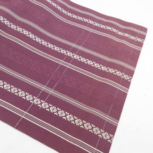 画像をギャラリービューアに読み込む, 名古屋帯 正絹 博多織 紫色 献上柄 全通柄 八寸帯 カジュアル 仕立て上がり 着物帯 長さ353cm