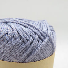 Load image into Gallery viewer, SKIYARN スキーヤーン 毛糸 スキー スーピマコットン 色番5002×2玉 色番5032×1玉 色番5015×1玉 1玉30g 糸長約98m 綿100% 春夏毛糸 白色 紫色 手編み糸 未使用品