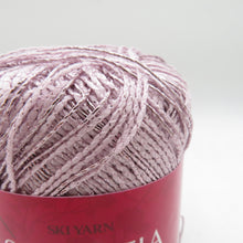 Load image into Gallery viewer, SKIYARN スキーヤーン 毛糸 SKI SOFIA スキーソフィア 212番色×6玉 1玉30g 糸長約127m 綿ラメ糸 春夏毛糸 中細 紫色 未使用品