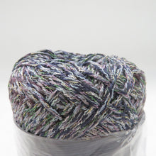 Load image into Gallery viewer, SKIYARN スキーヤーン 毛糸 SKI MEILONG スキーメイロン 4玉セット 1玉30g 糸長約100m 日本製 春夏毛糸 ラメ 紫色 茶色 灰色 未使用品