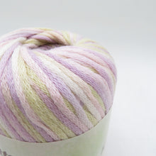 Load image into Gallery viewer, 毛糸 コットンテープカラフル 10玉セット 1玉25g巻 約67m 元廣 綿 アクリル 春夏毛糸 テープヤーン 青色 桃色 未使用品