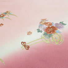 画像をギャラリービューアに読み込む, 刺繍 染め分け 花車文様