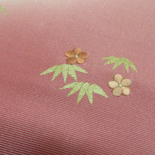 画像をギャラリービューアに読み込む, 名古屋帯 刺繍 染め分け 花車文様 正絹 白色 桃紫色 お太鼓柄 九寸帯 カジュアル 長さ370cm