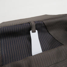Load image into Gallery viewer, 袴 男性用 正絹 馬乗袴 紐下約80cm 茶色 縞文様 男物はかま 礼装 仕立て上がり