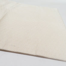 画像をギャラリービューアに読み込む, 名古屋帯 パッチワーク刺繍 扇面文様 金通し ベージュ色 正絹 お太鼓柄 九寸帯 カジュアル 仕立て上がり 長さ360cm