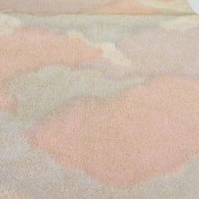 画像をギャラリービューアに読み込む, 袋帯 砂子つづれ 雲文様 正絹 全通柄 金糸 金色 セミフォーマル 仕立て上がり 着物帯 長さ440cm