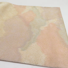 画像をギャラリービューアに読み込む, 袋帯 砂子つづれ 雲文様 正絹 全通柄 金糸 金色 セミフォーマル 仕立て上がり 着物帯 長さ440cm