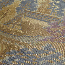 画像をギャラリービューアに読み込む, 袋帯 佐賀錦 京名所文様 金色 金糸 六通柄 正絹 礼装 フォーマル 着物帯 長さ424cm