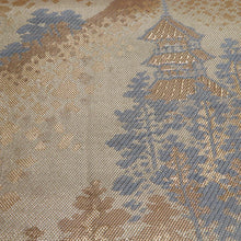 画像をギャラリービューアに読み込む, 袋帯 佐賀錦 京名所文様 金色 金糸 六通柄 正絹 礼装 フォーマル 着物帯 長さ424cm