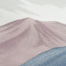 画像をギャラリービューアに読み込む, 名古屋帯 本綴れ 山風景文様 灰色 正絹 お太鼓柄 八寸帯 カジュアル 仕立て上がり 長さ373cm