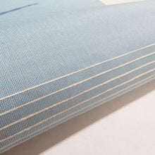 画像をギャラリービューアに読み込む, 袋帯 絲藝苑 上島洋山 すくい織 能州紬 夏用 満月とススキ文様 水色 金糸 銀糸 お太鼓柄 正絹 着物用 長さ464cm