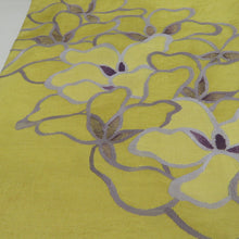 Load image into Gallery viewer, 袋帯 すくい織り 花柄 黄色 お太鼓柄 正絹 礼装 フォーマル 着物帯 長さ460cm