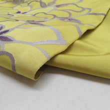 Load image into Gallery viewer, 袋帯 すくい織り 花柄 黄色 お太鼓柄 正絹 礼装 フォーマル 着物帯 長さ460cm
