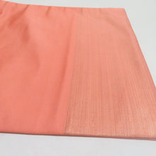 画像をギャラリービューアに読み込む, 名古屋帯 織り柄 椿文様 橙色 金糸 正絹 九寸なごや帯 お太鼓柄 開き仕立て カジュアル 着物帯 長さ360cm