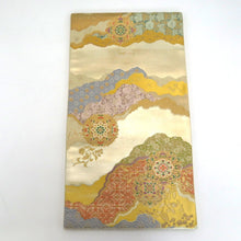 Load image into Gallery viewer, 西陣織 袋帯 道長取り 正倉院文様 金糸 正絹 フォーマル 仕立て上がり 着物帯 長さ448cm 未使用品