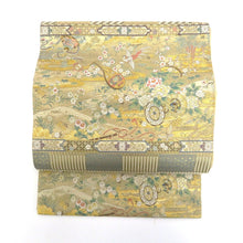 Load image into Gallery viewer, 袋帯 花車・名物裂 段織り 金糸 正絹 フォーマル 仕立て上がり 着物帯