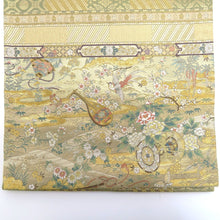 Load image into Gallery viewer, 袋帯 花車・名物裂 段織り 金糸 正絹 フォーマル 仕立て上がり 着物帯