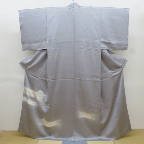 訪問着 スワトウ刺繍 箔 袷 広衿 正絹 セミフォーマル着物 仕立て上がり 身丈163.4cm