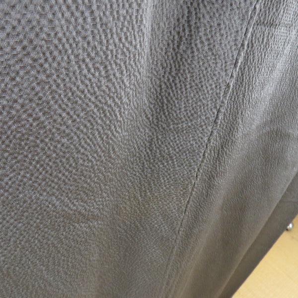 色無地 加賀紋 伊達紋 洒落紋 袷 広衿 正絹 グレー 家紋なし 仕立て