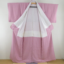 Load image into Gallery viewer, Color plain lined wide collar purple cracked land crest pure silk one crest crested kimono 156cm