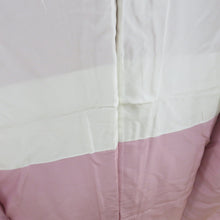 Load image into Gallery viewer, Color plain lined wide collar purple cracked land crest pure silk one crest crested kimono 156cm