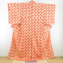 Load image into Gallery viewer, Komon total squeezed pure silk orange tile pattern lined wide collar