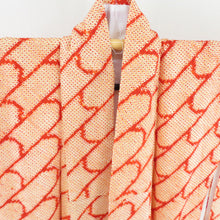 Load image into Gallery viewer, Komon total squeezed pure silk orange tile pattern lined wide collar