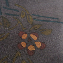 Load image into Gallery viewer, Komon Tsumugi Plum Bun Pure Silk Silk Purple Purple Lined Lined Casual Casual Tailoring Kimono Star Star 157cm