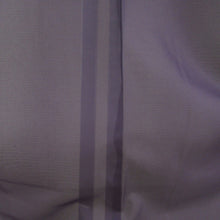 画像をギャラリービューアに読み込む, 夏着物 単衣 ポリエステル 絽 バチ衿 正絹 絽 色無地 紫 一つ紋 夏用 仕立て上がり 身丈160cm 美品