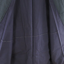 Load image into Gallery viewer, Men's kimono Tsumugi Ensemble Lined Navy blue pure silk men For men for men men's tailoring kimono men's casual height 137cm