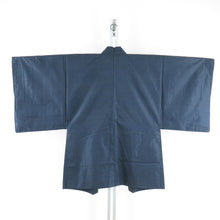 Load image into Gallery viewer, Men's kimono Tsumugi Ensemble Lined Navy blue pure silk men For men for men men's tailoring kimono men's casual height 137cm