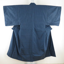 Load image into Gallery viewer, Men's kimono Oshima Tsumugi certificate Kame shell ensemble lined dark blue pure silk male men's tailoring men's tailoring kimono men