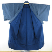 Load image into Gallery viewer, Men's kimono Oshima Tsumugi certificate Kame shell ensemble lined dark blue pure silk male men's tailoring men's tailoring kimono men