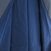 Load image into Gallery viewer, Men's kimono Oshima Tsumugi certificate Kame shell ensemble lined dark blue pure silk male men's tailoring men's tailoring kimono men