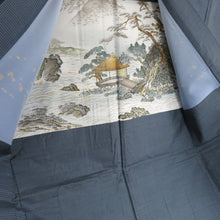Load image into Gallery viewer, Men's kimono Oshima Tsumugi certificate Kame shell ensemble lined dark blue pure silk male men's tailoring men's tailoring kimono men