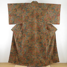 Load image into Gallery viewer, Komonarasa Palace Lined Bee Collar Red Brown Pure Silk -style Casual Kimono 156cm