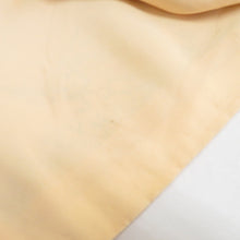 Load image into Gallery viewer, Komon Heian landscape to branch flower pattern lined brown collar yellow pure silk -tailored casual kimono 160cm