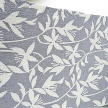 Load image into Gallery viewer, Komon branch flower sentence Lined -collar gray -colored silk -tailed casual kimono 152cm